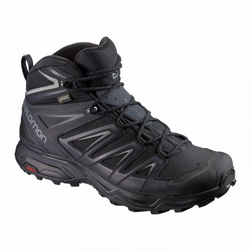 SALOMON X ULTRA 3 WIDE MID GORE-TEX Philippines - Men's Hiking Boots - Black | 021749-SPA